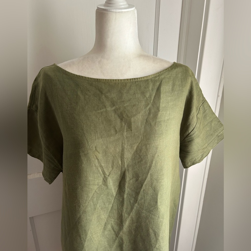 Three Dots Olive Green Dress